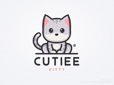 Cutiee Kitty adobe adobe illustrator adobe photoshop cat character design drawing dribbble illustration kitten kitty logo mascot process simple sketch vector youtube