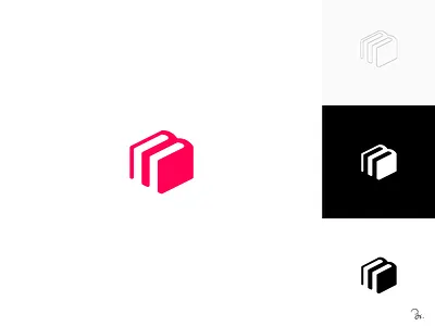 Book lovers logo app black book branding clean creative design library logo minimal professional reader red simple stationery white