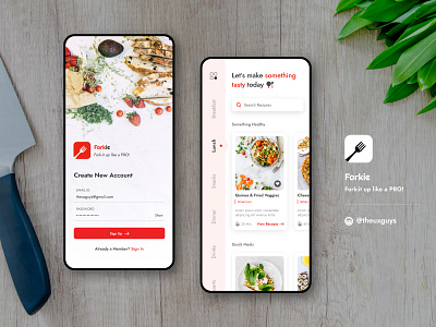 Forkie - Recipe Finder App Concept