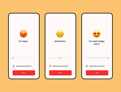 Rate - emoji clean concept emoji illustration minimal onboarding rate rating slide star ui ui design