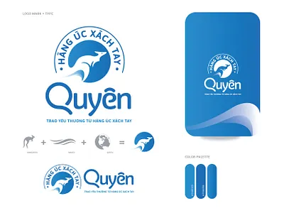 E-commerce branding Logo - quyenhangucxachtay branding branding design clean creative design ecommerce ecommerce shop idea illustration logo simple typography website