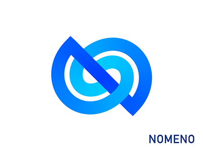 NO Monogram Logo Exploration (Unused for Sale) application cloud user blue gradient path together brand identity branding for sale unused buy it software app tech letter n o connection list names tables logo mark symbol icon neon depth volume 3d programming api middleware agile spiral circle ellipse round