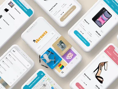Skroutz Mobile App - E-commerce 3d app ecommerce elevation interaction ios mobile mobile ui mockup searching shopping skroutz ui ux