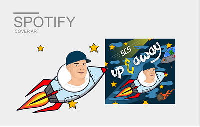 ROCKET MAN album animation cover cover art cover artwork cs design flyer illustration marketing poster poster design spotify vinyl