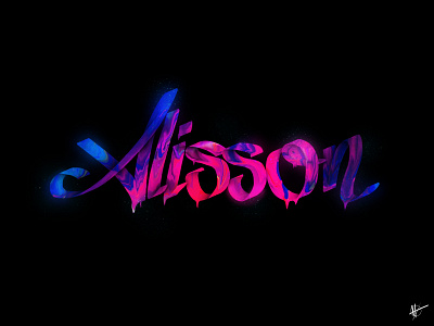 Alisson alisson design illustration lettering letters paint photoshop streetart