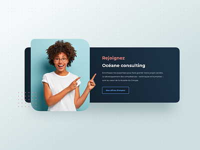 Océane consulting girl hiring layout pattern testimonial webdesign