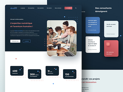 Oceane Consulting cards dots human layout ui