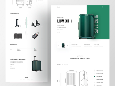 EnviUs Single Product Landing Page branding design dribbble homepage homepage design landing page luggage product design trolly turjadesign ui uidesign uiux web web design webdesign website website builder website concept website design