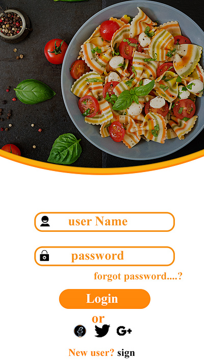 Mobile App Design login