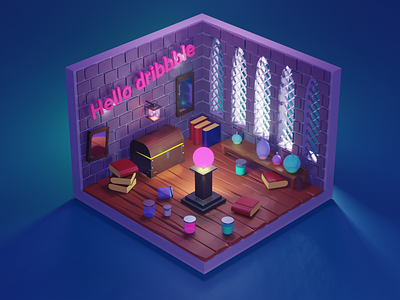 Magic room 3d 3d animation 3d art blender blender 3d blender3dart blener3d cgi digital art digitalart