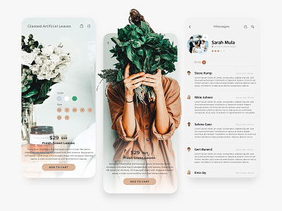 Plantation Store adobe xd app app design branding design leaves plant plant illustration shopping shopping app ui design ux design