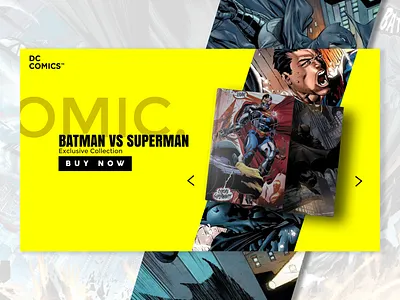 Dc comics Website UI Design - #DailyUI 003 @2x @batman @daily ui @design @superman adobe batman batman v superman comic dccomics design graphic design landingpage photoshop superman ui website