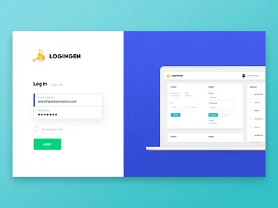 Simple Login Page for Client design login login form login page logo macbook macbook mockup