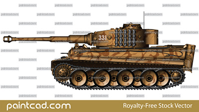 Tank Tiger I number 331 early series mid-production variant heavy tank world war ii