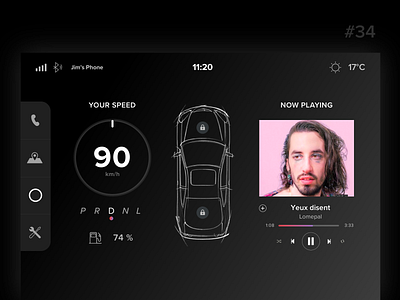 Daily UI Challenge #034 car car dashboard dailyui design sketch ui ux vector