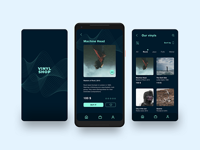 UI challenge – product page, product list app design application challenge mobile app music product list product page shopping app ui visual design