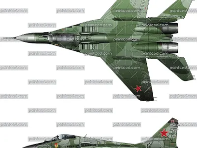 Jet fighter MiG-29 Fulcrum used by air forces of former USSR aircraft airplane combat turbojet military aviation plane soviet air forces