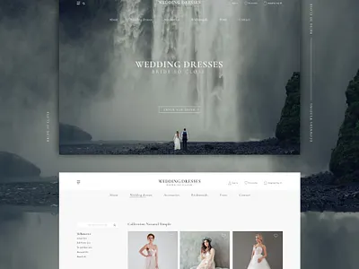 Wedding dresses ecommerce website bride design ui design webdesign wedding wedding dress wedding dresses