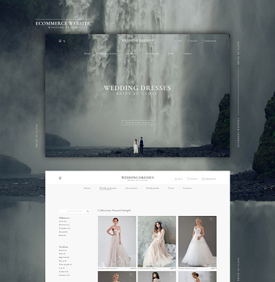 Wedding dresses ecommerce website bride design ui design webdesign wedding wedding dress wedding dresses