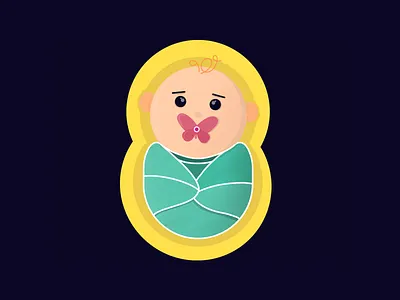 Baby baby colors icons illustration vector