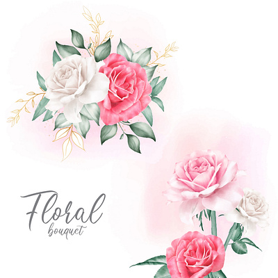 Beautiful watercolor floral bouquet art background beauty blossom bouquet decoration design drawing floral garden illustration invitation leaf nature romantic spring summer vintage watercolor wedding