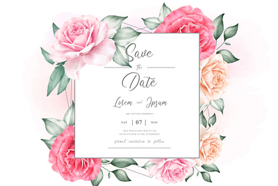 Beautiful watercolor floral frame beautiful card decoration design floral flower frame garden greeting illustration invitation leaf nature plant romantic spring summer vintage watercolor wedding