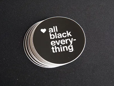 All Black Everything Sticker african american black culture branding graphic design helvetica sigma sticker stickermule swiss design