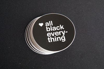 All Black Everything Sticker african american black culture branding graphic design helvetica sigma sticker stickermule swiss design