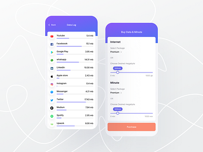 Freebie: mobile network data package agency team app apple google android ios design freebie illustration minimal typography ui ux