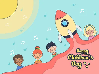 Children's Day character characters children childrens childrens day design illustration kids stroke vector