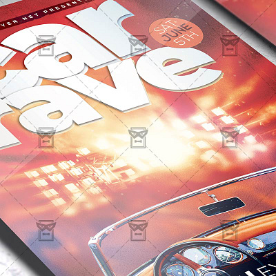 Car Rave - Flyer PSD Template rave night