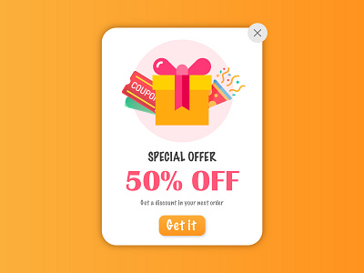 Daily UI 016 Pop-Up / Overlay dailyui dailyuichallenge design illustration illustrator overlay popup popup design special offer ui user experience user interface user interface design vector
