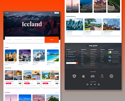 Travel website adobe xd adobexd design homepage tourism travel travel agency trip planner ui ux webdesign