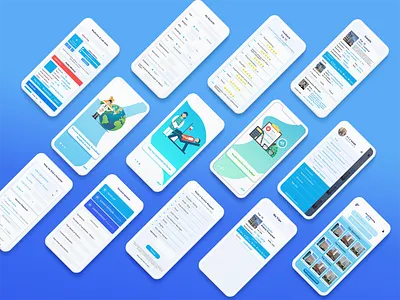 Health care app ui design adobe photoshop adobe xd app mockup app ui application design application ui blue ui design health app healthcare interaction design minimal mobile app mobile app design mobile application mobile apps mobile design mobile ui ui ux ui design