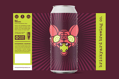 Bat Snacks bat beer beer branding beer label brewery buffalo ny craft brewery illustration label label design packaging stronghold studio