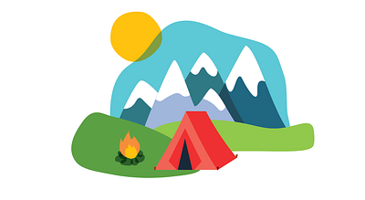 Camping branding graphic design graphic art graphic artist illustration package design vector