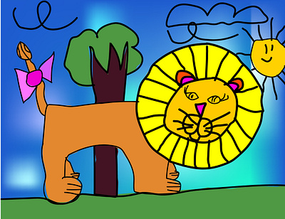 Lion cartton free illustration lion