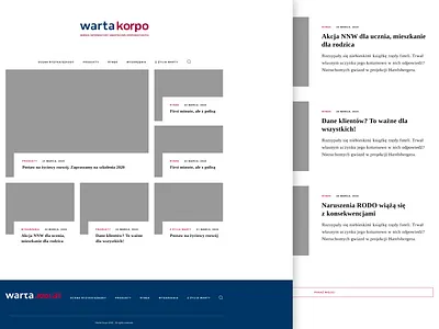 Web Design for WartaKorpo insurance poland webdesign website