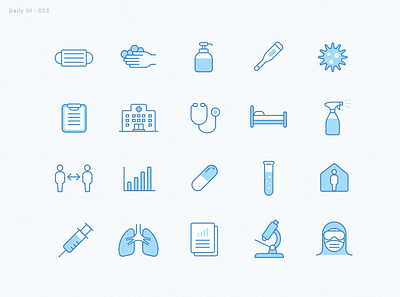 Daily UI Challenge #055 - Icon Set dailyui icon medical ui