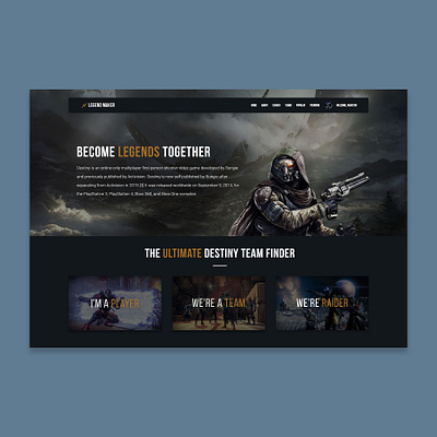 Destiny Concept || LFT Website design flat minimal ui web website