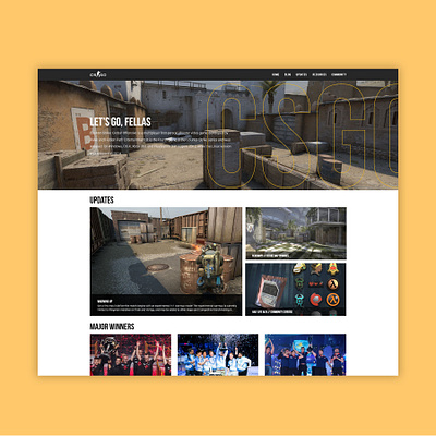 CSGO Concept || Blog Page csgo design flat minimal ui web website