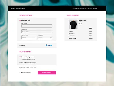 Credit Card Checkout Page checkout online shopping payment ui web