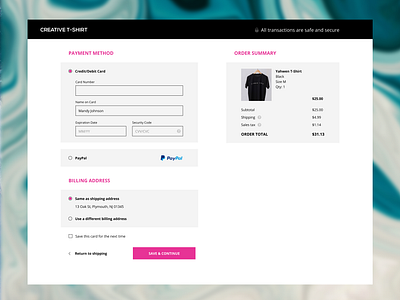Credit Card Checkout Page checkout online shopping payment ui web