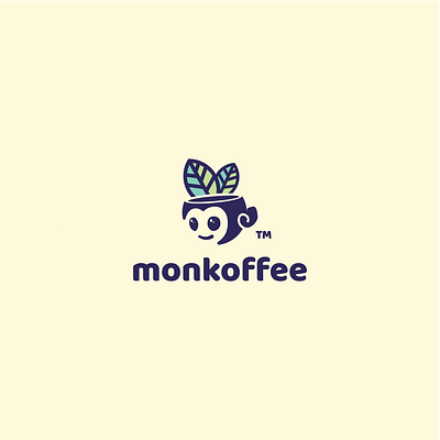 Monkoffee Logo branding design icon illustration logo mark