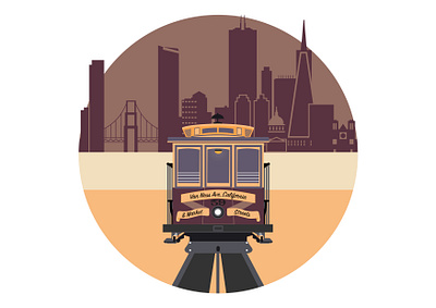 San Francisco branding design icon illustration minimal portfolio poster print ui ux vector