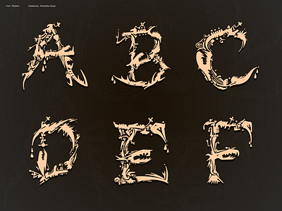 Doodle Font alphabets art doodle font hand drawn illustration typography