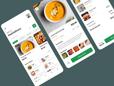 Food Delivery App app clean design creature delivery app food food app interface design ios ios app design minimal mobile app mobile ui order page ui design