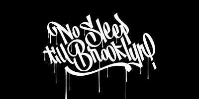 No Sleep Till Brooklyn design graphic handlettering illustration illustrator lettering logo typo typography vector