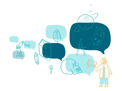 Illustration - Science communication workshop communication course digital illustration poster science science communication workshop