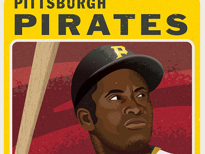 Roberto Clemente baseball baseball art design illustration illustrator major league baseball mlb pittsburgh pirates roberto clemente sports sports art vector